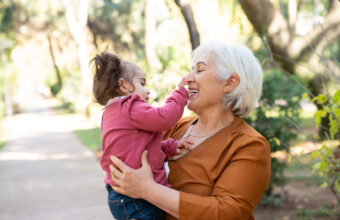 grandmother with granddaughter