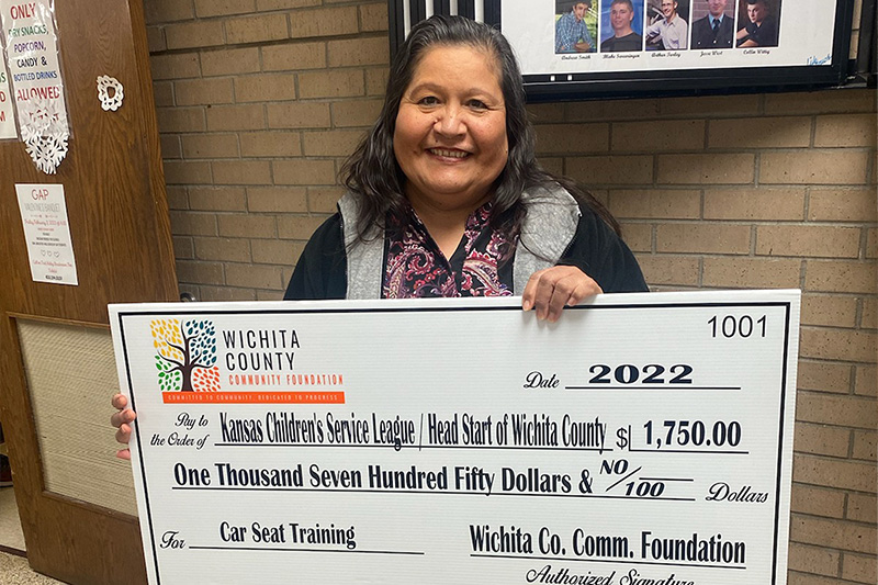 Wichita County Foundation check for KCSL