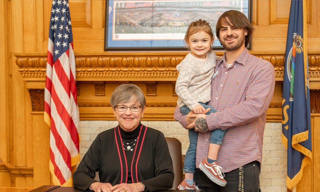 KCSL staff with governor laura kelly 