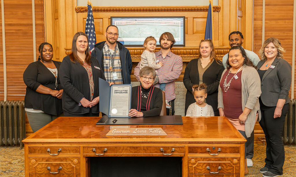 parent leadership proclamation signing governor laura kelly kansas