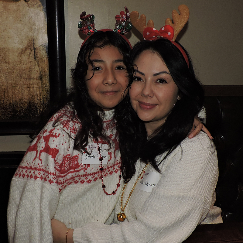 Mother and daughter at Red Stocking Breakfast Kansas City 2025